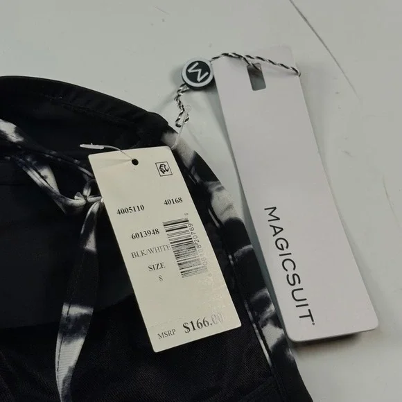 Magicsuit Leopard Print One Piece Swimsuit Black White Size 8 New With Tags - Picture 8 of 10